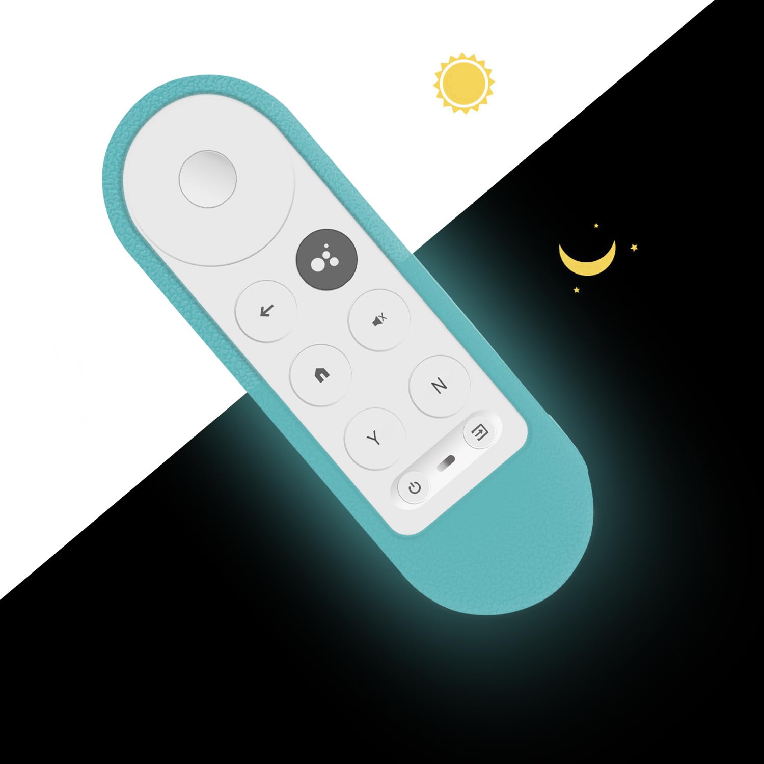 BeisDirect Custodia in silicone per Chromecast con telecomando Google TV, copertura protettiva antiurto per telecomando vocale Google TV 2020, custodia anti-perso per Chromecast 2020 (Nero
