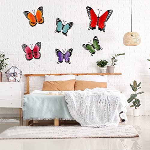 YiYa 6 Pezzi Farfalla in Metallo Decorazioni