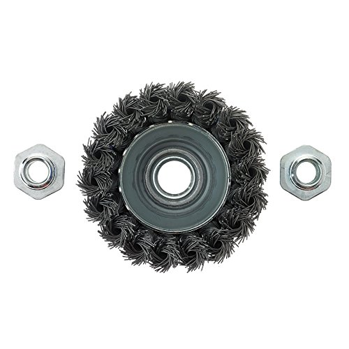 Image of Mercer Industries 189010 - 2-3 /4 inch x 5 /8 inch-11 Knot Cup Brush, .020 Carbon Steel Wire (with metric adapters)