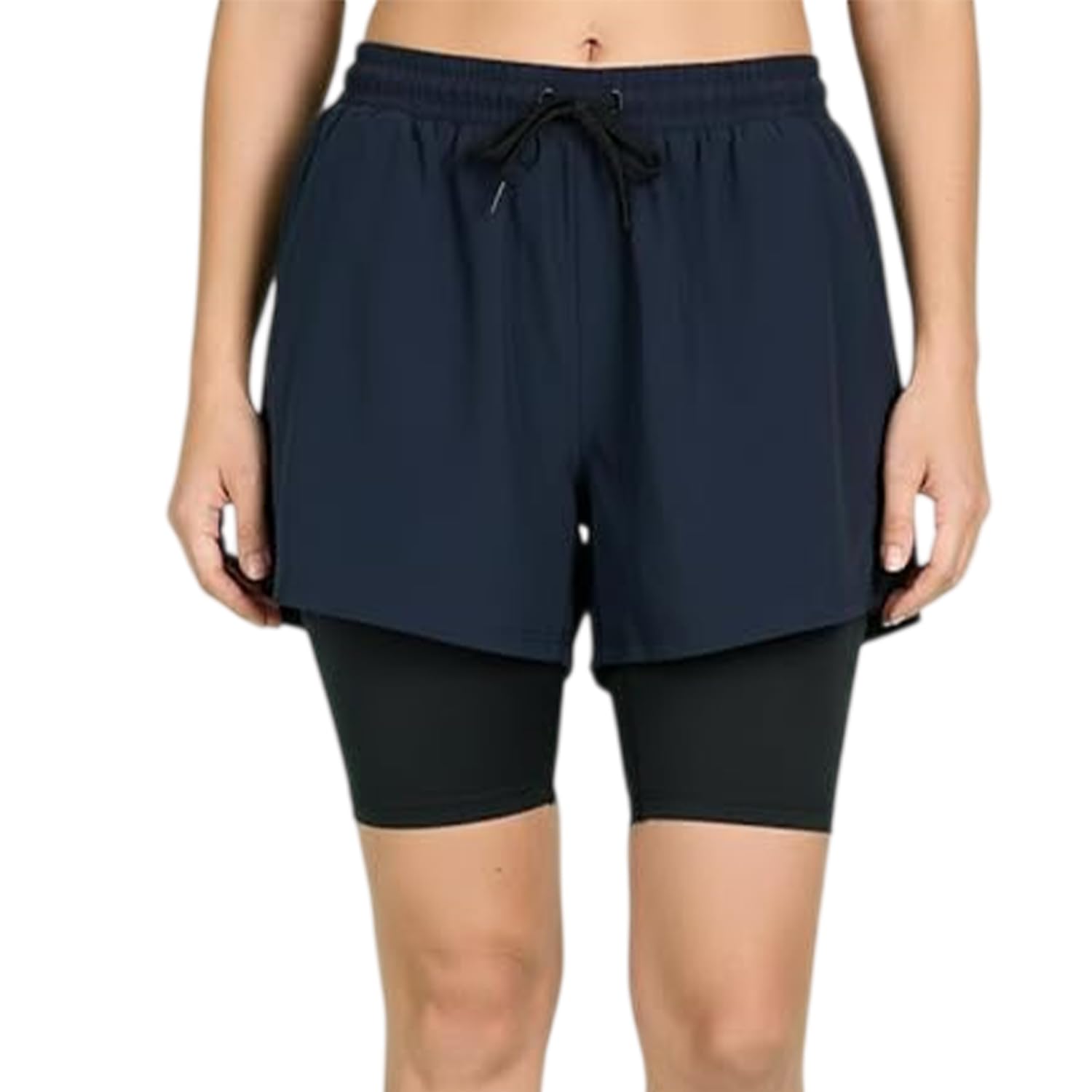 ameena store Women's 2-in-1 Athletic Shorts with Inner Tights Layer, Drawstring Waist, for Running, Gym & Sports, Plus Size S to 6XL-picture-32
