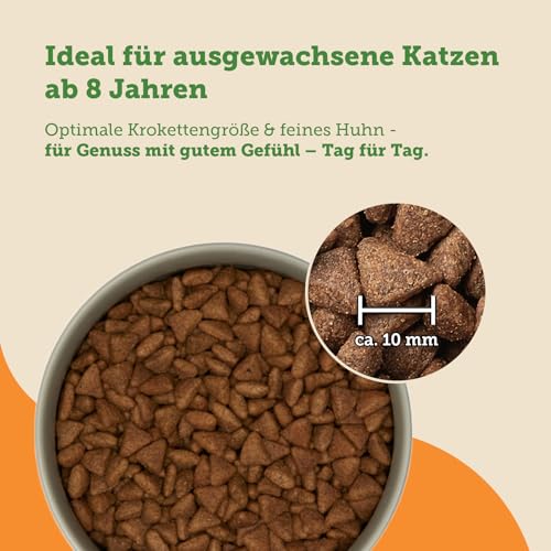 MERA Cats Nature Huhn Premium Senior Katzenfutter Trocken 2kg | Getreidefrei, zuckerfrei & nierenschonend | Trockenfutter für Katzen mit hohen Fleischanteil | Dry Cat Food