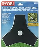 Ryobi Genuine OEM AC04105 8” Replacement Heavy Duty Reversible Steel Tri-Arc Brush Cutting Blade...