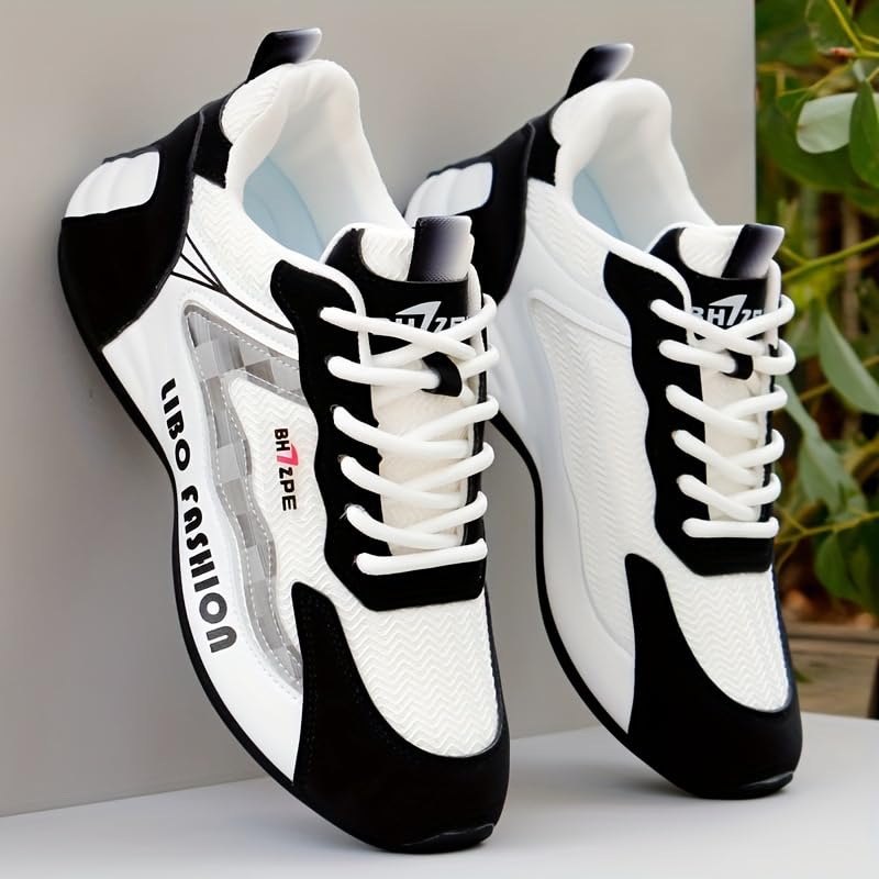 Men's Fashion Sneakers Running Shoes Lace Up Non Slip for Teenager Outdoor Training Workout, All Seasons2