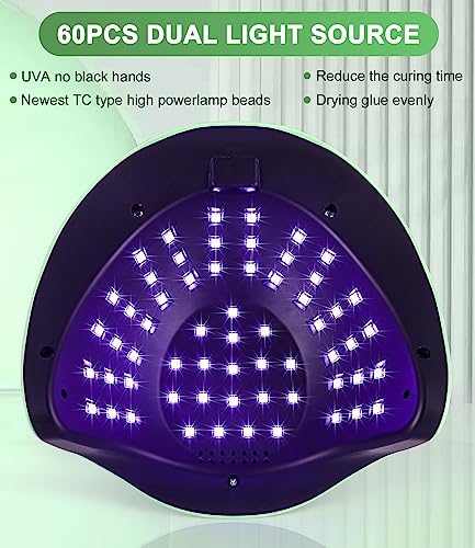 Zawaer UV Lampada Unghie LED, 60PCS Lampada