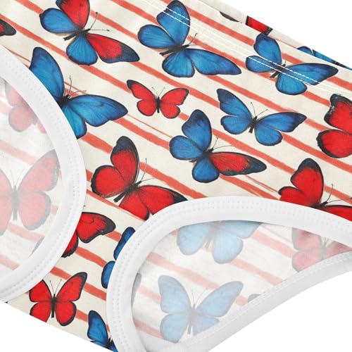Joisal Red Blue Butterflies Stripes Toddler Underwear Floral 2t Cotton Girl Panties Cute Animals Briefs Kids Undies4
