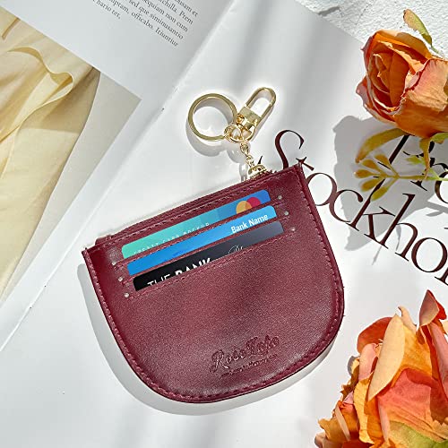 Rose Lake Coin Purse Small Womens Wallet Card Holder Wallet For Ladies Girls, Cute Leather Zipper Pouch With Keyring And Metal Clasp (Dancing Flowers) #TOP2
