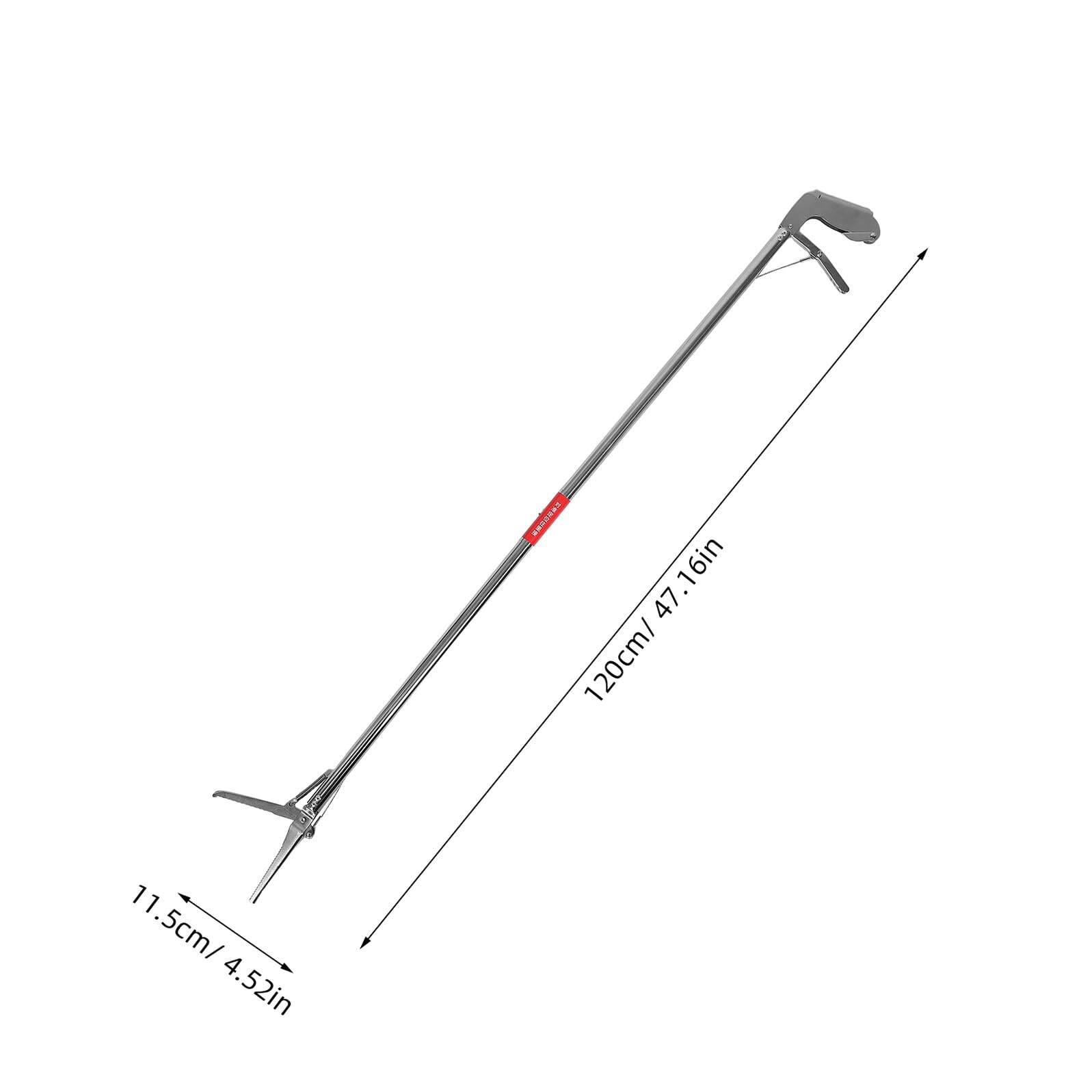 Pinza para Serpientes de Acero Inoxidable de 120 CM Boca Recta y Plegable Herramienta Resistente para Captura de Reptiles Cangrejos y Uso Exteriores y Pesca