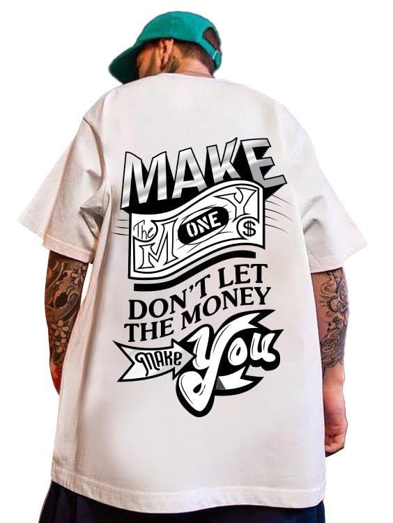 Image of CHKOKKO Mens Polyester Stylish Oversized T Shirt for Daily & Casual Wear Printed Design with Drop Shoulder & Half Sleeves