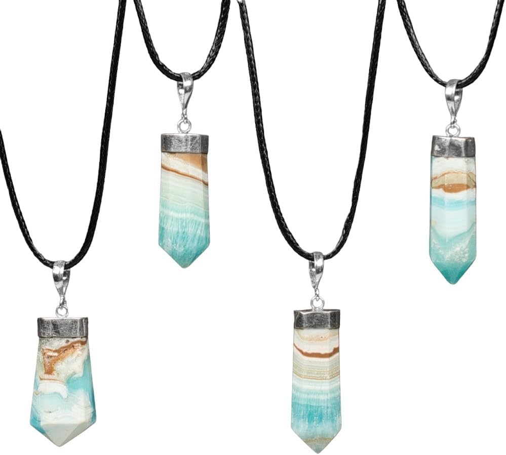 Blue Aragonite and Sterling Silver Pendants - Choose the Pendant you want