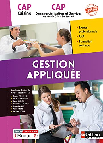 Gestion appliquée CAP Cuisine/ CAP Commercialisation et Services en Hôtel - Café - Restaurant 1ère et 2ème années élève - 2021