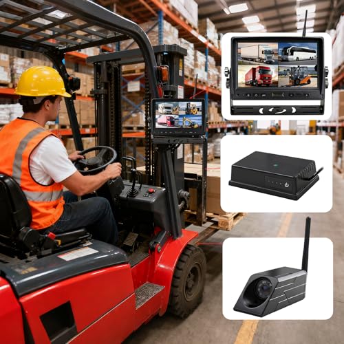 Image of HD 720P Wireless Camera with 7-inch Display, Supports Video Recording, for Trailer /RV /Truck /Car /Tractor ACT501 /forklift
