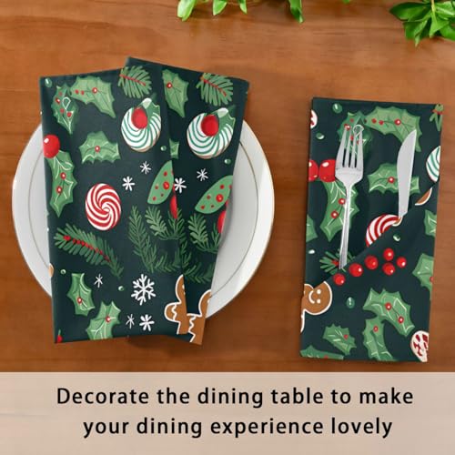 Servilletas de Tela Navidad con Diseño de Hombre de Jengibre miniatura 7