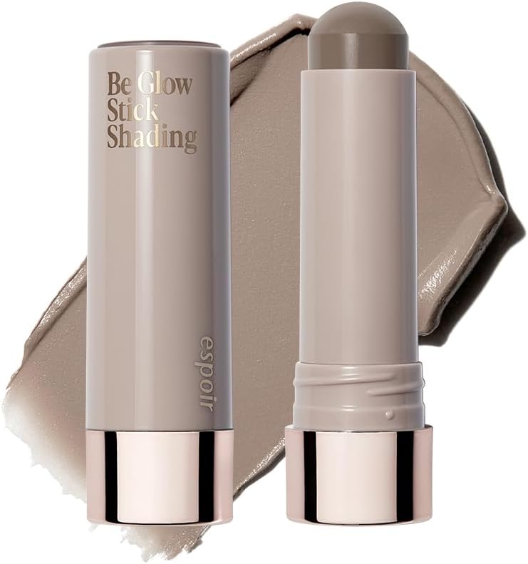 Espoir Be Glow Shading Stick Contour #2 Cool Gray│Creamy Solid Texture & Smooth Gliding on Face with Hyaluronic Peptide, Well-Blending and Seamless Contouring for Daily Makeup, Natural Color