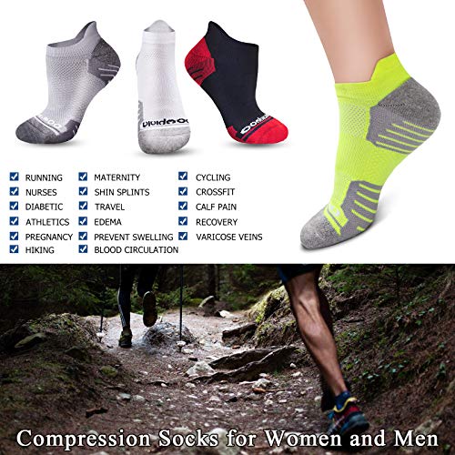 Image of Vividmoo Cycling Socks Running Performance Low Cut Athletic Sock for Women /Men, 5 Pairs No Show Socks