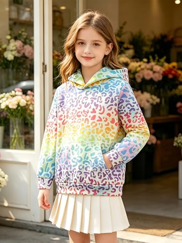 Image of uideazone Teen Girl Sweatshirt Hoody Hoodies Hooded Pullover with Pockets 4-14 Years
