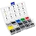 HSEAMALL Interruptor pulsador táctico Colorido 420PCS Micro Momentáneo Tact Assortment Kit con Botones Tapas 8 valores (8 Values 420PCS)