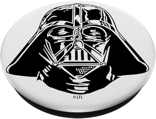 Miniatura 2 de Star Wars Darth Vader Casco negro y blanco  PopSockets Grip y soporte para teléfonos y tabletas, Negro