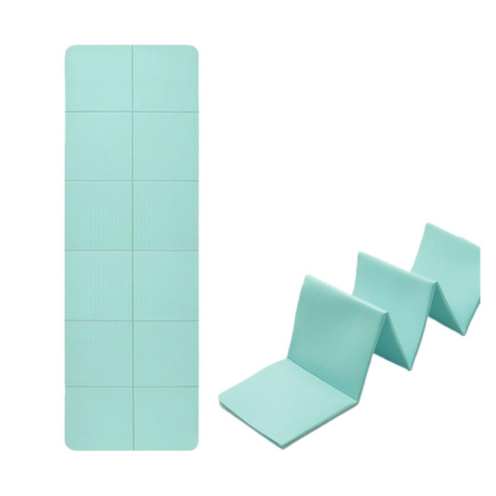 Faltbare Yogamatte, tragbare, verdickte Fitnessmatte für Sommerübungen | For Pilates und Bodenübungen. Doppelseitige rutschfeste Matte