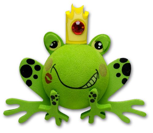 Tenna Tops Handsome Prince Charming Frog Car Antenna Topper (Fits Fat Stubby Style Antenna) (Large 9mm Diameter Hole Size)