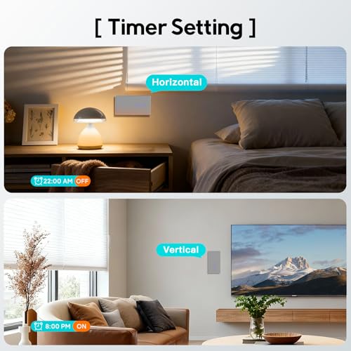 Miniatura 6 de Bseed Wifi Interruptor Persiana Con Interruptor Gris,1 Gang 1 Vía Interruptor De Pared Smart Compatible Con Alexa Y Google Home, Control Por App O Voz, Función De Temporizador, Requiere Cable Neutro