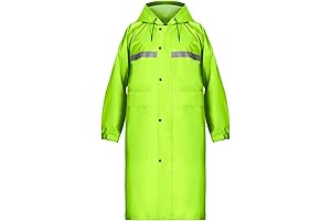 Long Hooded Raincoat with Emergency Poncho Function