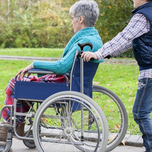 SADIKALO Cane Holder for Walker - 2pcs Wheelchair Rollator Crutches & Walking Stick Holder - Adjustable Accessories for Seniors