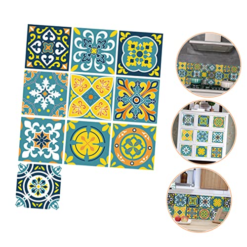 Glstoy 10Pcs Brick Tile Wall Sticker Tile Decals Removable Wall Stickers Tile Stickers Mandala Tile Decal Home Decor Living Room Floor Tiles Decorative Sticker For Tile Wall Tile Sticker #TOP6