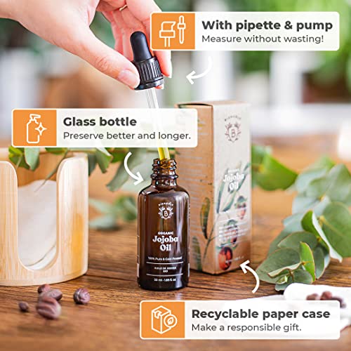 BIOLOGISCHE JOJOBAOLIE | 100% Puur, Natuurlijk & Koudgeperst | Gezicht, Lichaam, Haar, Baard, Nagels | Vegan & Cruelty… - Afbeelding 6