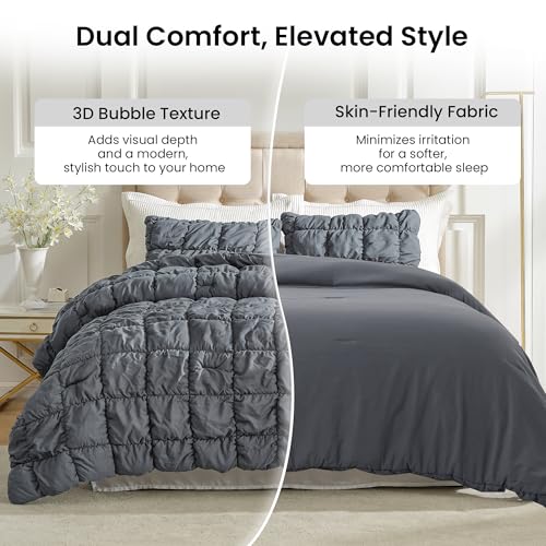 Amélie Home Grey Bubble Comforter Set Twin - Price Drop