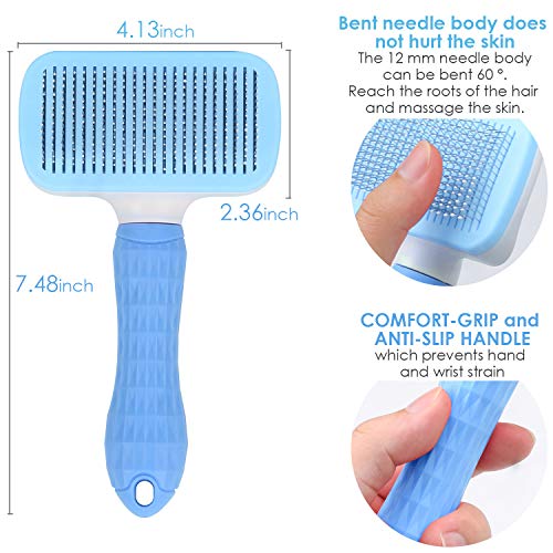 TIMINGILA Self Cleaning Slicker Brush for Dogs and Cats,Pet Grooming Tool,Removes Undercoat,Shedding Mats and Tangled… - Image 4