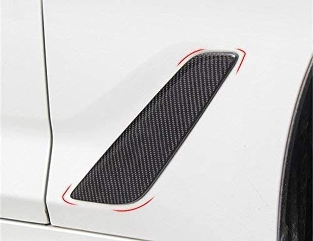 Compatible with BMW 5 Series G30 2017-2020 ABS Chrome Side Wing Air Vent Hood Intake Fender Cover Trim Accessories (Carbon Black)