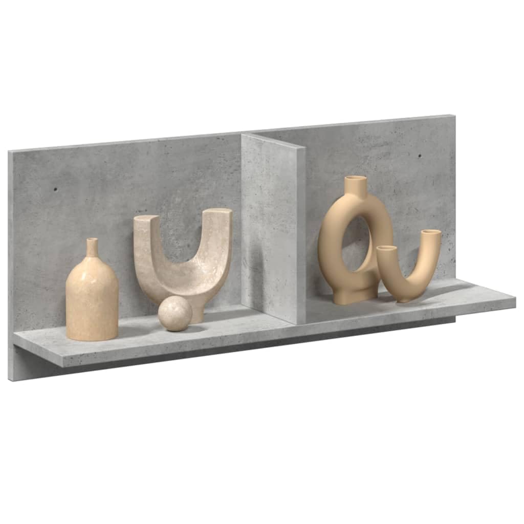 Armoire murale salon et chambre étagère gris béton design 70 cm