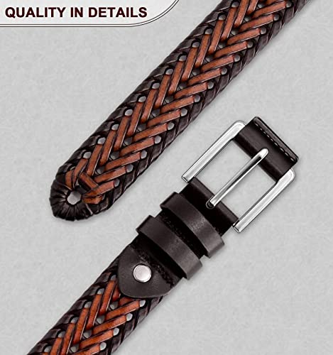 Image of Stretch Belt Men,Bulliant Mens Woven Stretch Braided Belt 1 3 /8