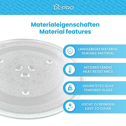 Plateau en verre de 28,8 cm pour micro-ondes universel DL-pro