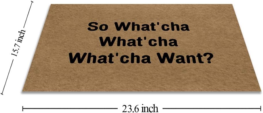 So Hot Funny Door mat Custom Indoor So What'cha What'cha What'cha Want-23.6x15.6 Inch Home and Office Decorative Entry Rug Garden/Kitchen/Bedroom Mat Non-Slip Rubber