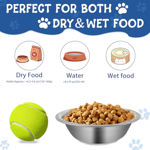 ZUFECY 2 Pack Stainless Steel Cat Bowls for Food and Water - Image 3