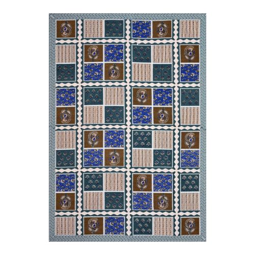 Image of 100% Cotton Single Bedsheet with 1 Pillow Cover | 240 TC Pure Cotton Flat Bed Sheet | Traditional Jaipuri Printed Bedding Set | Soft & Breathable | 60 x 90 Inch (Rangmahal Single 61)