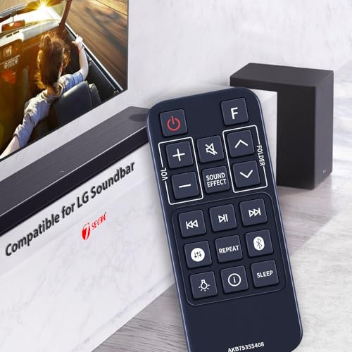 Image of 7SEVEN Compatible for Lg Soundbar Remote Control Original AKB75355408 Model Match Exactly Key by Key to Replicate Performance as Like Genuine Control