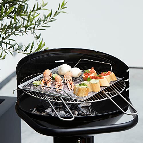 Barbecook Griglia Piccola In Acciaio Inox Con 2 Maniglie Grandi Per Spostare La Griglia, 31X31 Cm - 2