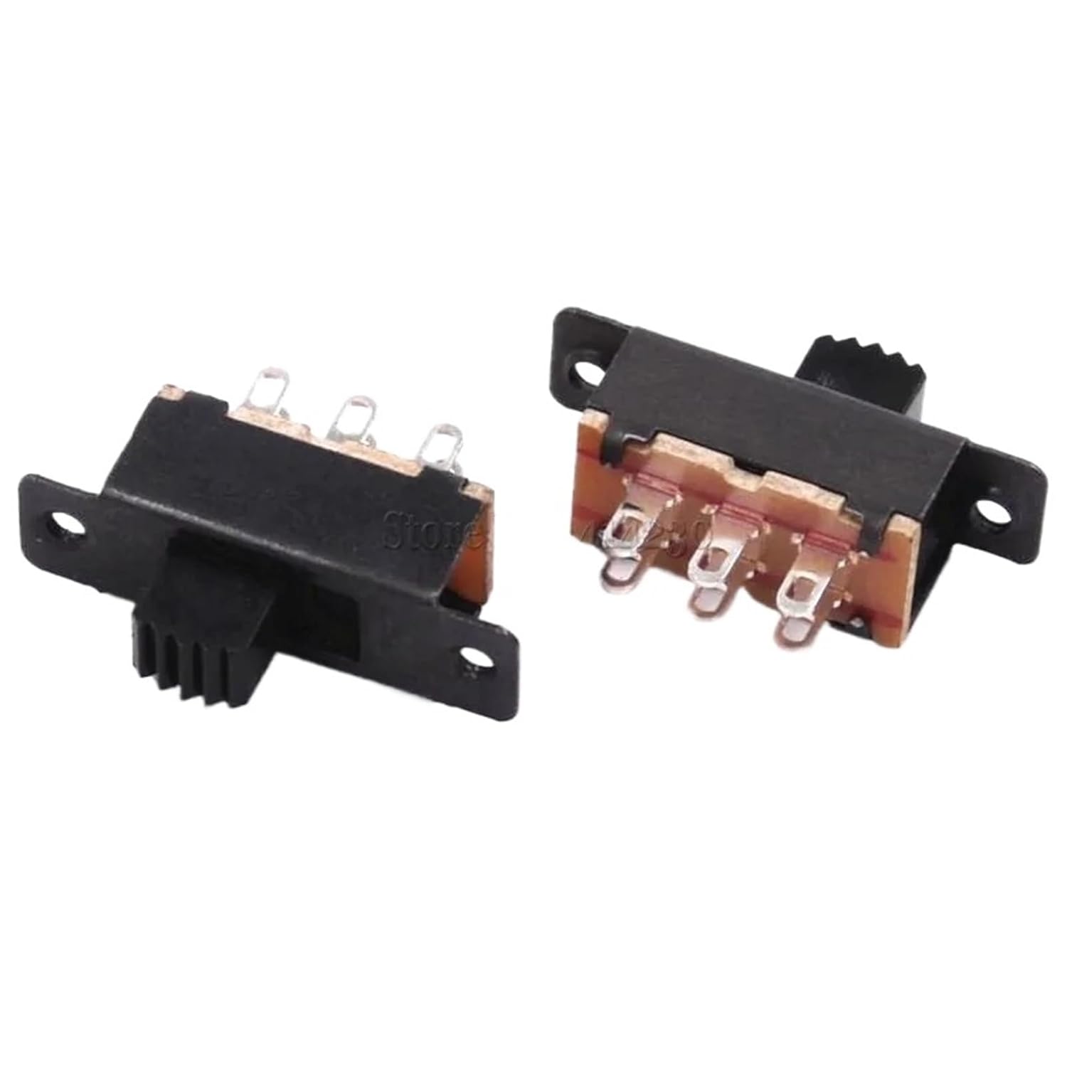 10PCS Toggle Switch 2 Position 6 Pins with Fixed Hole Handle High 5mm DPDT 2P2T Panel Mount Slide Switch 125VAC