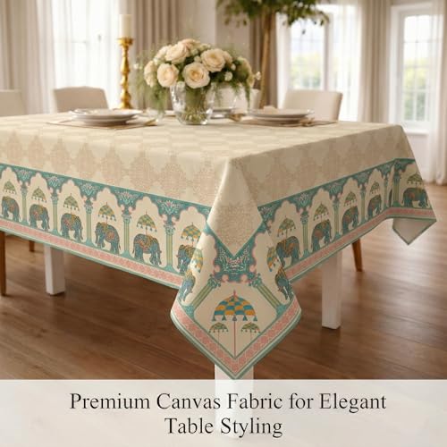 Image of STITCHNEST 'Tavola Luxe Series' Dining Table Cover 60x90 Inches | 6 Seater - 8 Seater Rectangular Dining Table Cover | Premium Fabric, Washable & Colour Fast