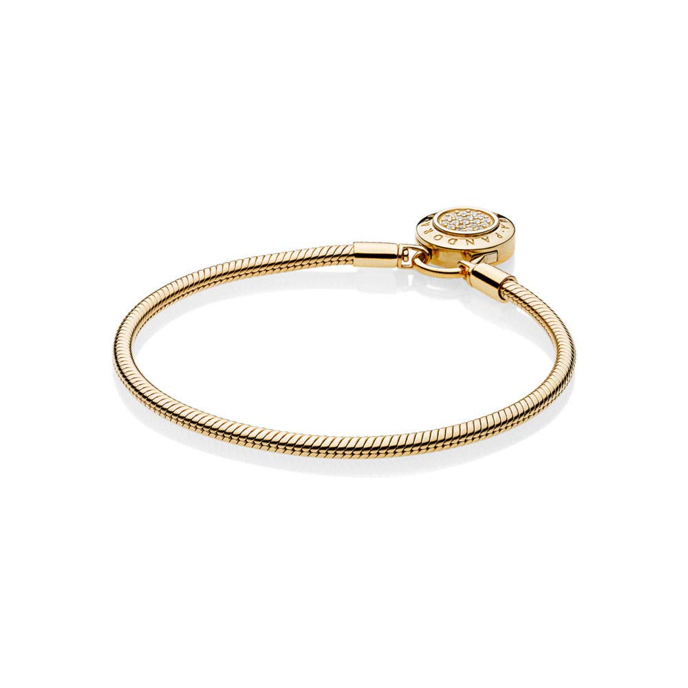 PANDORA Shine logo bransoletka z zapięciem na kłódkę - 567757CZ e srebro wysokiej próby, 19, cod. 567757CZ-19