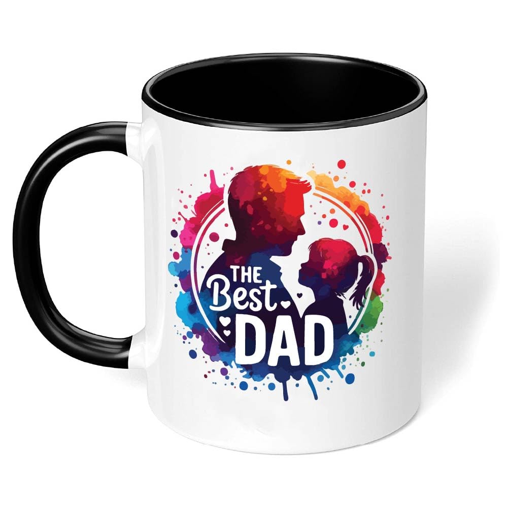 PRINTSHOP4MEFather's Day Coffee Mug for Dad - Black Ceramic Coffee Mug For Dad From Wife, Daughter, Son, Kids - Best Dad Ever Mug - Gift for Dad Husband Grandpa - Unique Fathers Day Gift (Design 10)