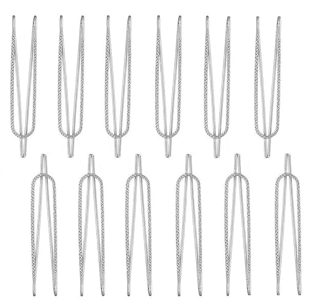 Glaze Silver U Saree & Dupatta Pins for Women – Strong Holding Clips for Pallu, Waist Pleats & Heavy Sarees - Pack of 12-image-26