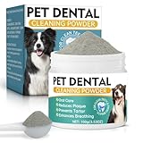 Erigathe Dog Dental Powder, Dog Teeth Cleaning Powder- Natural Breath Freshener for Dogs, Tartar & Plaque Remover, Dental Care for Small, Medium, Large Dogs & Cats (Dog Dental Powder)