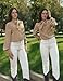 Kate Kasin Womens Button Down Shirt Business Casual Work Professional Blouse Dress Casual Bow Tie Neck Bodysuit Tops Camel XL