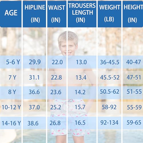 swimsobo Boys Swim Trunks for 5-16 Years Compression Liner Swimsuit Shorts Swimwear Boxer Bathing Suit - Image 6