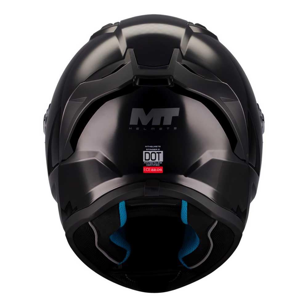 MT Helmets Stinger 2 – Casco Moto Integral Deportivo con Pantalla Antivaho Compatible con Pinlock, Visor Solar Full Vision, Interior Lavable y Calota HIRP | Homologado ECE 22.06 & DOT