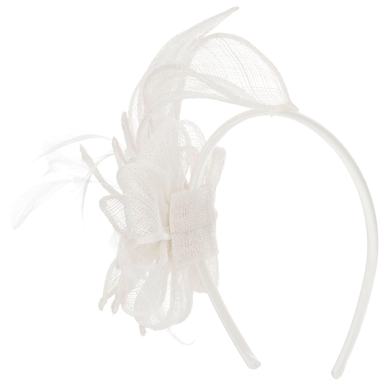 Seeberger Vanola Sinamay Fascinator Haarschmuck Kopfschmuck Haarreif Damen - Frühling-Sommer Sommer - One Size weiß