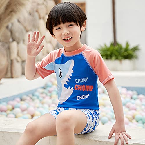 ABOOFAN 1 Set Crianças Dos Desenhos Animados Tubarão 3-Crianças Swimwear Pedaço Maiôs Trajes de Banh